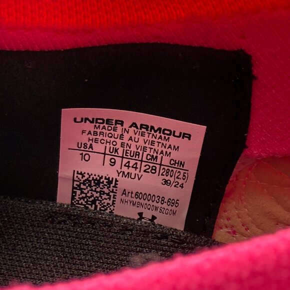 Men's 10 - Under Armour Magnetico Elite 4 FG Pitch Viper Soccer Cleats - Pink - Picture 12 of 12